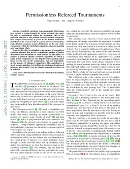 Permissionless Refereed Tournaments