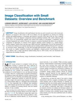Image Classification with Small Datasets: Overview and Benchmark