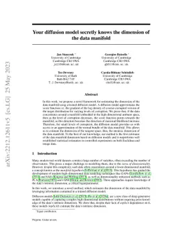 Your diffusion model secretly knows the dimension of the data manifold