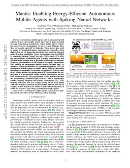 Mantis: Enabling Energy-Efficient Autonomous Mobile Agents with Spiking
  Neural Networks