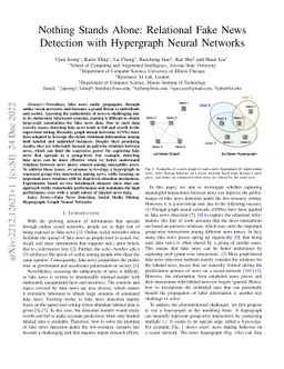 Nothing Stands Alone: Relational Fake News Detection with Hypergraph
  Neural Networks