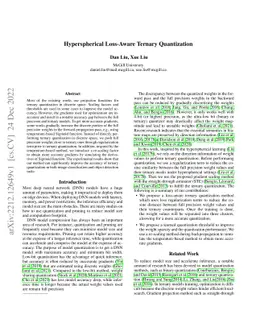 Hyperspherical Loss-Aware Ternary Quantization