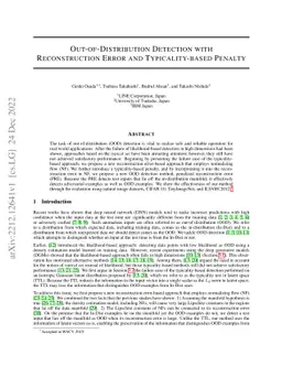 Out-of-Distribution Detection with Reconstruction Error and
  Typicality-based Penalty