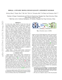 DDH-QA: A Dynamic Digital Humans Quality Assessment Database