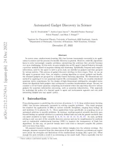 Automated Gadget Discovery in Science