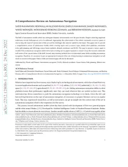 A Comprehensive Review on Autonomous Navigation