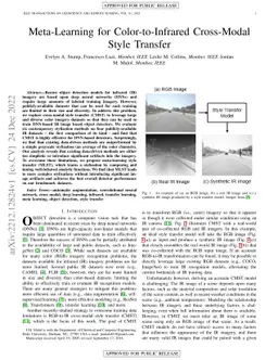Meta-Learning for Color-to-Infrared Cross-Modal Style Transfer