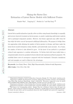 Mining the Factor Zoo: Estimation of Latent Factor Models with
  Sufficient Proxies