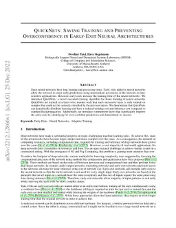 QuickNets: Saving Training and Preventing Overconfidence in Early-Exit
  Neural Architectures