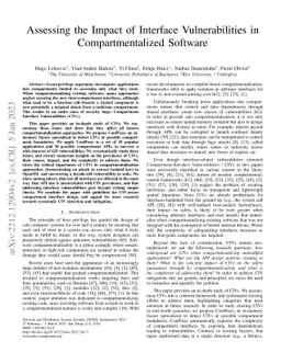 Assessing the Impact of Interface Vulnerabilities in Compartmentalized
  Software