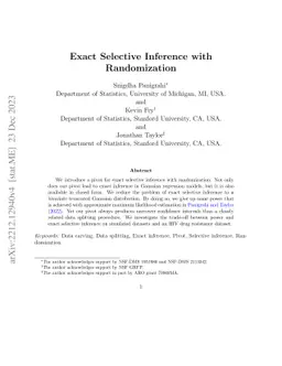 Exact Selective Inference with Randomization