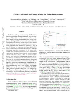 SMMix: Self-Motivated Image Mixing for Vision Transformers