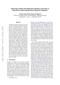 Improving Complex Knowledge Base Question Answering via
  Question-to-Action and Question-to-Question Alignment