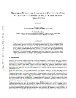 Modeling Nonlinear Dynamics in Continuous Time with Inductive Biases on
  Decay Rates and/or Frequencies