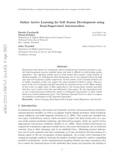 Online Active Learning for Soft Sensor Development using Semi-Supervised
  Autoencoders