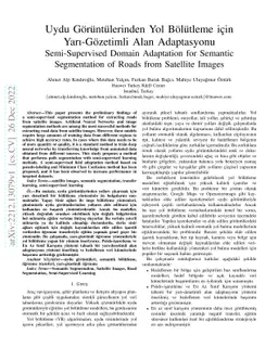 Semi-Supervised Domain Adaptation for Semantic Segmentation of Roads
  from Satellite Images