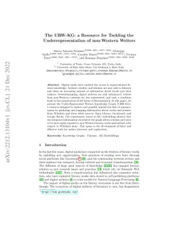 The URW-KG: a Resource for Tackling the Underrepresentation of
  non-Western Writers