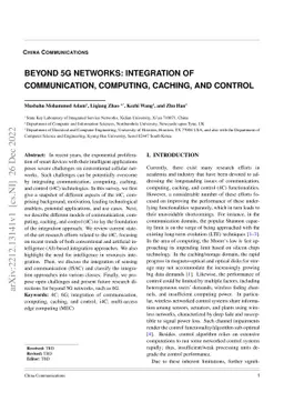 Beyond 5G Networks: Integration of Communication, Computing, Caching,
  and Control