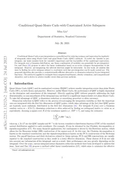 Conditional Quasi-Monte Carlo with Constrained Active Subspaces