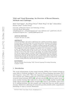 VQA and Visual Reasoning: An Overview of Recent Datasets, Methods and
  Challenges