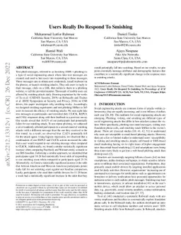 Users really do respond to smishing