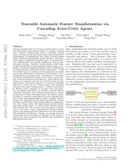 Traceable Automatic Feature Transformation via Cascading Actor-Critic
  Agents