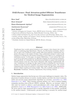 DAE-Former: Dual Attention-guided Efficient Transformer for Medical
  Image Segmentation