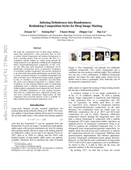 Infusing Definiteness into Randomness: Rethinking Composition Styles for
  Deep Image Matting