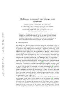Challenges in anomaly and change point detection
