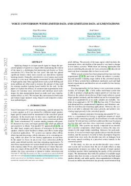 Voice conversion with limited data and limitless data augmentations