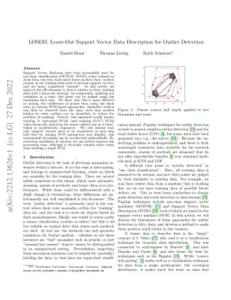 LOSDD: Leave-Out Support Vector Data Description for Outlier Detection