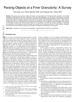 Parsing Objects at a Finer Granularity: A Survey
