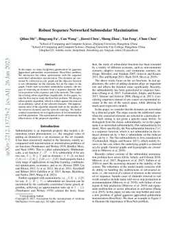 Robust Sequence Networked Submodular Maximization