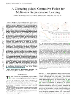 A Clustering-guided Contrastive Fusion for Multi-view Representation
  Learning