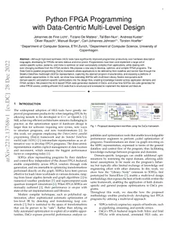 Python FPGA Programming with Data-Centric Multi-Level Design