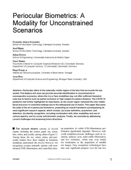Periocular Biometrics: A Modality for Unconstrained Scenarios
