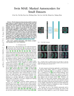 Swin MAE: Masked Autoencoders for Small Datasets