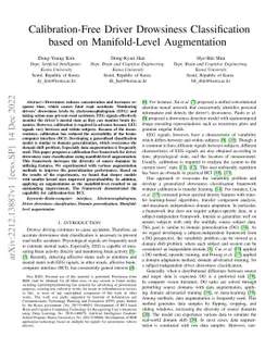 Calibration-Free Driver Drowsiness Classification based on
  Manifold-Level Augmentation