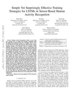 Simple Yet Surprisingly Effective Training Strategies for LSTMs in
  Sensor-Based Human Activity Recognition