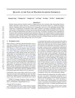 Quality at the Tail of Machine Learning Inference