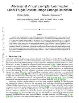 Adversarial Virtual Exemplar Learning for Label-Frugal Satellite Image
  Change Detection