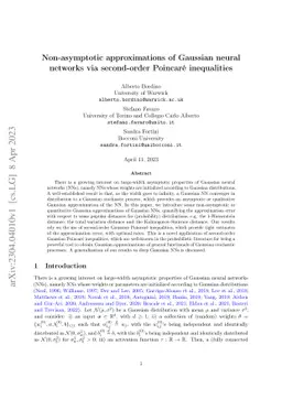 Non-asymptotic approximations of Gaussian neural networks via second-order Poincaré inequalities