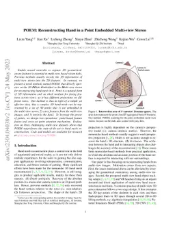 POEM: Reconstructing Hand in a Point Embedded Multi-view Stereo