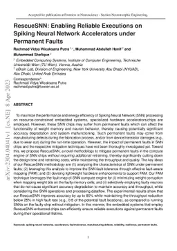 RescueSNN: Enabling Reliable Executions on Spiking Neural Network
  Accelerators under Permanent Faults