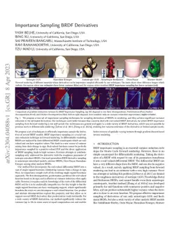 Importance Sampling BRDF Derivatives