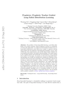 Propheter: Prophetic Teacher Guided Long-Tailed Distribution Learning