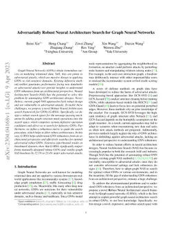 Adversarially Robust Neural Architecture Search for Graph Neural
  Networks