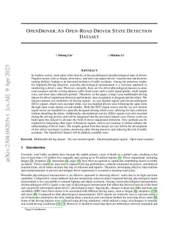 OpenDriver: an open-road driver state detection dataset