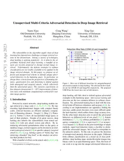 Unsupervised Multi-Criteria Adversarial Detection in Deep Image
  Retrieval