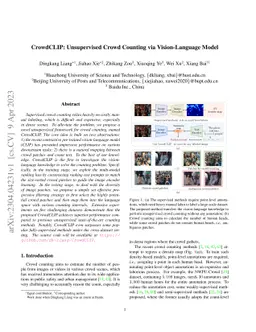 CrowdCLIP: Unsupervised Crowd Counting via Vision-Language Model